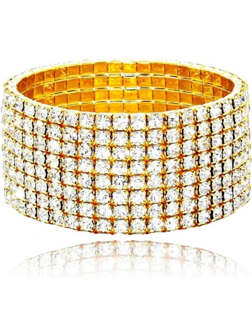 Multicolor Rhinestone Stackable Stretch Bracelets for Women - Sparkling Jewelry